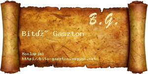 Bitó Gaszton névjegykártya